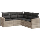 Maison Chic Seti vrtnega pohištva - Vrtna garnitura - Vrtni pohištvo set 5-delna z blazinami siv poli ratan, (21817680) | Shoptok.si