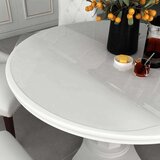 vidaXL Zaštita za stol prozirna Ø 90 cm 2 mm PVC Cijene