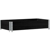 Furnova Vrtno korito črno 100x50 cm trdna borovina, (21921281) | Shoptok.si