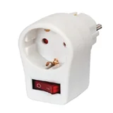 Socket with ON/OFF switch white