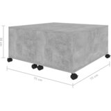  Stolić za kavu siva boja betona 75 x 75 x 38 cm od iverice | shoptok.hr