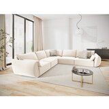 Mazzini Sofas Bež žametna kotna sedežna garnitura Vanda – | Shoptok.si