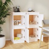  Komode 2 kom bijele 31,5 x 34 x 75 cm od masivne borovine | shoptok.hr