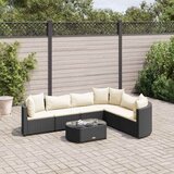  7-dijelni set vrtnih sofa od poliratana s jastucima crni Cijene