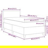 Box Spring Krevet s Madracem Svijetlo Zeleni Sivi 80x200 cm Korduroj Tkanina | shoptok.hr