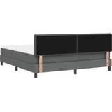  Krevet s opruga kutije Tamno siva 180 x 200 cm tkanina Slike
