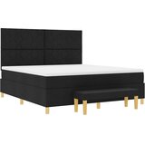  Krevet s opruga kutije s uzglavljem Crna 200 x 180 cm tkanina | shoptok.hr