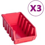 vidaXL 34 -dijelni set kutija za pohranu sa zidnim pločama crveno-crni | shoptok.hr