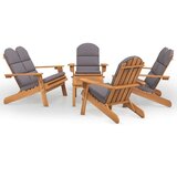  5-dijelna vrtna garnitura Adirondack od masivnog drva bagrema | shoptok.hr