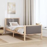  Konstrukcija postelje z vzglavjem Taupe 75 x 190 cm blago, (5000084757) | Shoptok.si