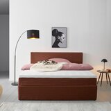 Livetastic POSTELJA Z VZMETNICO 180 cm x 200 cm , tekstil opečnato rjava | Shoptok.si