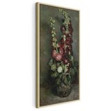  Slika - Vincent Van Gogh – Vase of Hollyhocks 30x60 U prirodnom drvenom okviru | shoptok.hr