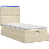  Krevet od pjene s madracem i LED-om Krem 90 x 190 cm Tkanina | shoptok.hr