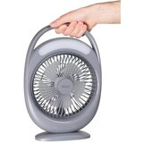  LED Punjivi stoni ventilator sa LED osvetljenjem LED/2,8W/5V USB 2400 mAh siva | Eponuda.com