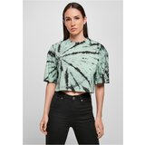 UC Ladies Women's Oversized Cropped Tie Dye Tee Black/Green Cene