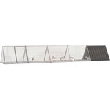 vidaXL Kletka za zajce antracit 504,5x80,5x71 cm pocinkano jeklo | Shoptok.si