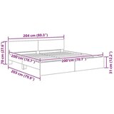  Okvir za krevet Staro drvo 200 x 200 cm Konstruirano drvo | shoptok.hr