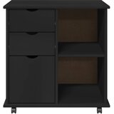  Mobilni ormar Crna 63,5 x 39 x 65,5 cm Čvrsto borovo drvo | Eponuda.ba