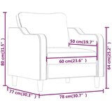  Fotelja crna 60 cm Tkanina | shoptok.hr