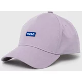 Hugo Blue Bombažna bejzbolska kapa vijolična barva