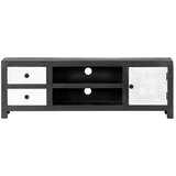  Ručno izrezbareni TV ormarić sivo-bijeli 120x30x40cm drvo manga | shoptok.hr