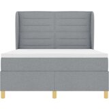  Postelja s pomičnim dnom in vzmetnico v svetlo sivi barvi, 160x200 cm, blago, (22052176) | Shoptok.si
