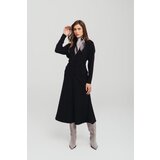 Legendww crna midi haljina sa dugim rukavima | ePonuda.com