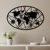 Wallity zidna dekoracija world map 8-L v2, 60 x 92 cm, crna | ePonuda.com