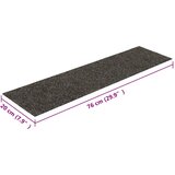  Prostirke za stepenice samoljepljive 15 kom 76x20 cm antracit pravokutne | shoptok.hr