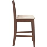vidaXL Bar stoli z blazinami 2 kosa Brown Solid Wood Rubber | Shoptok.si