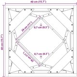  Cvetlično korito 2 pcs Bela 40 x 40 x 75 cm Jeklo, (5000207333) | Shoptok.si