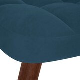  Stolica za ljuljanje s osloncem za noge plava baršunasta | shoptok.hr