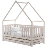  Drveni dječji krevet Magic s dodatnim krevetom i ladicom - kašmir - 180x80 - Madrac PE pjena 8 cm-spužvasti madrac | shoptok.hr