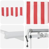  Povlačivi tende Crvena i bijela 300 x 250 cm Tkanina i Aluminij | shoptok.hr