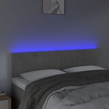  LED uzglavlje svjetlosivo 144x5x78/88 cm baršunasto | shoptok.hr