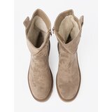 Shelvt Beige boots on a thick sole with an ankle upper | Shoptok.si