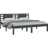  Posteljni okvir siv iz trdne borovine 200x200 cm, (20646394) | Shoptok.si