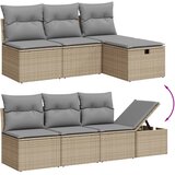  8-dijelni set vrtnih sofa s jastucima bež od poliratana | shoptok.hr