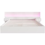 Lumor Postelja za odrasle s shrambo 180x200 cm – z USB priključki in LED – 2 nočni omarici in 2 predala – bela, (22151521) | Shoptok.si