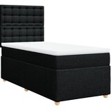  Krevet s oprugama i madracem crni 100 x 200 cm od tkanine | shoptok.hr