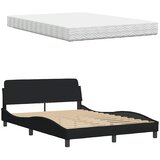  Krevet s madracem Hanko crni 140x200 cm od tkanine | shoptok.hr