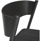 Hübsch Crna barska stolica u dekoru hrasta (visine sjedala 75 cm) Oblique – | shoptok.hr