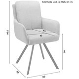 Bessagi Home naslanjač marie, siva, vrtljiv | Shoptok.si
