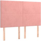  Krevet s oprugama i madracem ružičasti 140x190 cm baršunasti | shoptok.hr