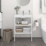 vidaXL Okvir za kupaonski umivaonik bijeli 59 x 38 x 83 cm željezni | shoptok.hr
