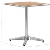 Vrtni stol srebrni 60 x 60 x 70 cm od aluminija i WPC-a | shoptok.hr