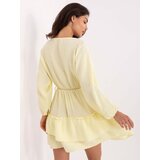 Italy Moda Dress-MI-SK-A5079.27-light yellow | Shoptok.si