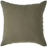 HOMESCAPES zelena lanena prevleka za vzglavnik v barvi kaki, 60x60 cm, (20750960) | Shoptok.si