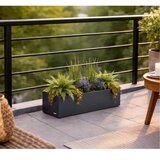 Herstera Garden Cube Balcony L | Metalna žardinjera za cvijeće | 50 L | Antracit - BRANDED IN EU Cijene