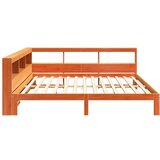  Knjižna postelja brez vzmetnice vošč. rjava 135x190 cm borovina, (21791976) | Shoptok.si
